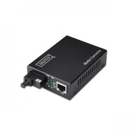 Digitus Media Converter, Singlemode, BiDi, WDM Gigabit Ethernet, Tx1310nm / Rx1550nm SC connector, Up to 80km