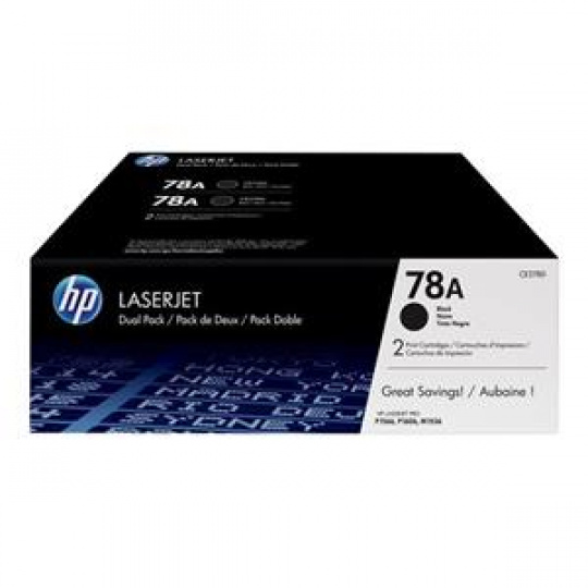 HP toner 78A/Black/2x2100 stran/2-pack