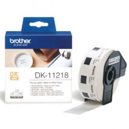 Brother - DK 11218 (papírové / kulaté, průměr 24 mm - 1000 ks)