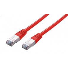 Kabel C-TECH patchcord Cat5e, FTP, červený, 2m