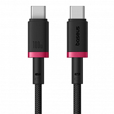 Baseus Rychlonabíjecí kabel Dura USB-C/USB-C 2m 100W červeno černý Baseus Rychlonabíjecí kabel Dura USB-C/USB-C 2m 100W červeno černý
