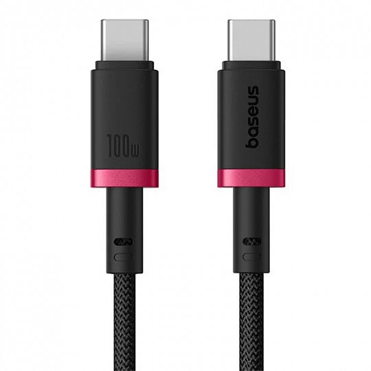 Baseus Rychlonabíjecí kabel Dura USB-C/USB-C 2m 100W červeno černý Baseus Rychlonabíjecí kabel Dura USB-C/USB-C 2m 100W červeno černý