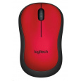 myš Logitech Wireless Mouse M220 silent red