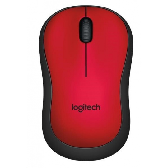 myš Logitech Wireless Mouse M220 silent red