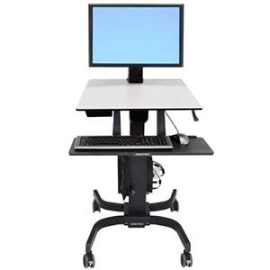 ERGOTRON WorkFit-C, Single HD Sit-Stand Workstation,pojízdná, nastavitelná prac. stanice sezení/stání.