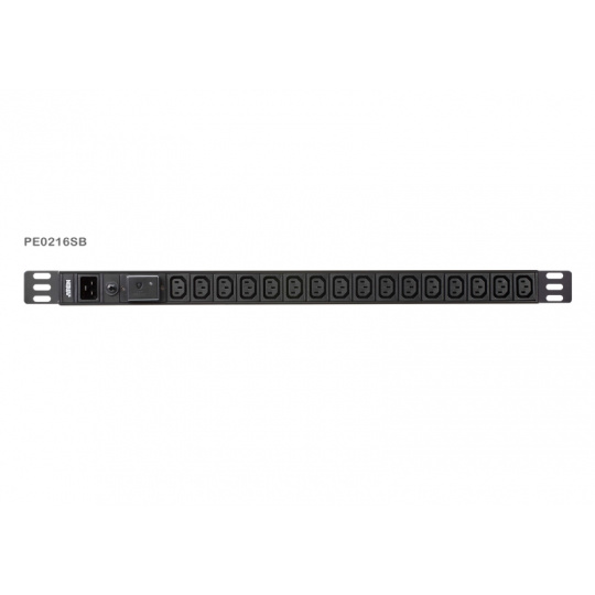 Aten PE0216S 0U Basic PDU s přepěťovou ochranou 16A Vstup C20 Výstup16X C13