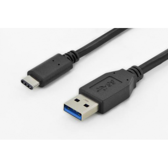 Edfnet Připojovací kabel USB typu C, typ C na A M/M, 1,0 m, 3A, 5 GB, verze 3.0, bl