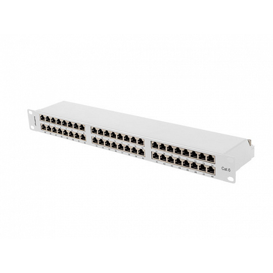 PATCH PANEL 48 PORTŮ 1U 19" CAT.6 FTP STÍNĚNÝ ŠEDÝ LANBERG PATCH PANEL 48 PORTŮ 1U 19" CAT.6 FTP STÍNĚNÝ ŠEDÝ LANBERG