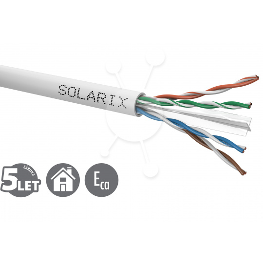 Instalační kabel Solarix CAT6 UTP PVC Eca 500m/cívka SXKD-6-UTP-PVC