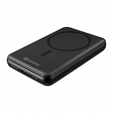 Sandberg SemiSolidState Magnet Powerbank 10000 mAh PD20W, magnetická powerbanka, černá Sandberg SemiSolidState Magnet Powerbank 10000 mAh PD20W, magnetická powerbanka, černá