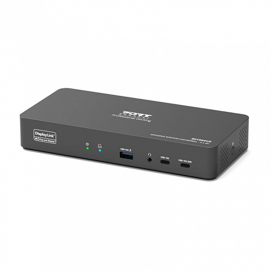PORT CONNECT Univerzální dokovací stanice USB-C, 2× 4K, HDMI / DisplayPort