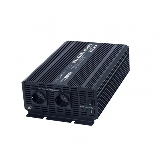 Napěťový měnič Carspa CAR2KU-24 24V/230V+USB 2000W, modifikovaná sinus