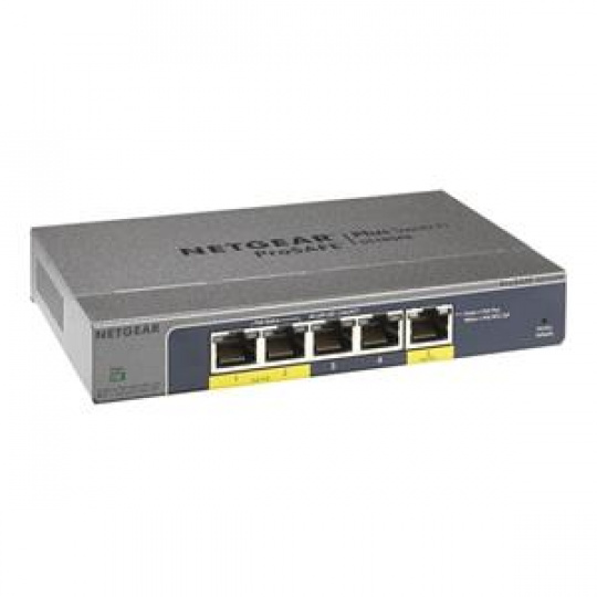 Netgear PLUS SWITCH, 5xGbE powering only via PoE switch (mngt. via PC utility-monitoring also via WEB)