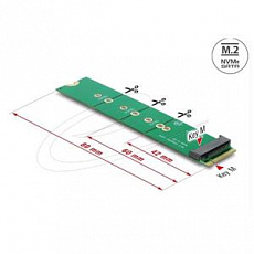 Delock Adaptér ze zástrčky M.2 Key M na slot M.2 Key M - šetřič portů a prodlužování Delock Adaptér ze zástrčky M.2 Key M na slot M.2 Key M - šetřič portů a prodlužování