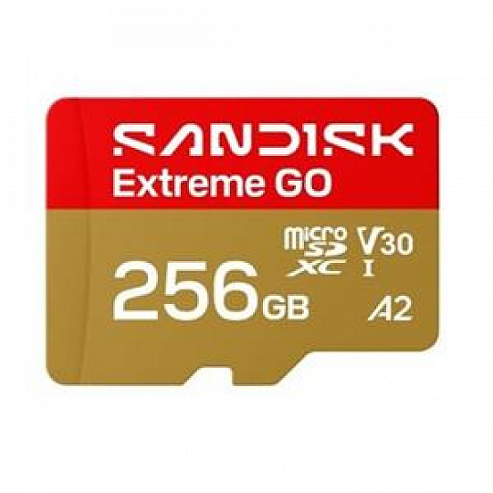 SanDisk Extreme GO MicroSD UHS-I 256GB 240MB/s(R) / 160MB/s(W) SanDisk Extreme GO MicroSD UHS-I 256GB 240MB/s(R) / 160MB/s(W)