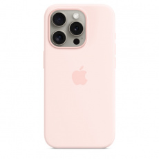 iPhone 15 Pro Silicone Case with MS - Light Pink