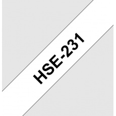HSE231 smršťovací bužírka, bílá/černá, šíře 11,7mm HSE231 smršťovací bužírka, bílá/černá, šíře 11,7mm