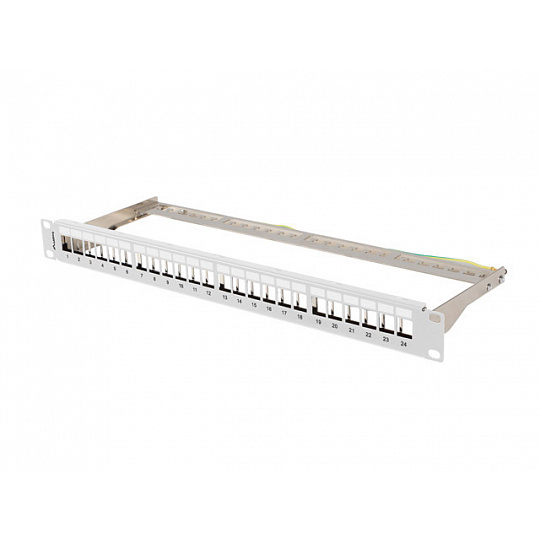 PATCH PANEL PRÁZDNÝ 24 PORTŮ 1U 19" FTP PRO MODULY KEYSTONE ŠEDÝ LANBERG PATCH PANEL PRÁZDNÝ 24 PORTŮ 1U 19" FTP PRO MODULY KEYSTONE ŠEDÝ LANBERG