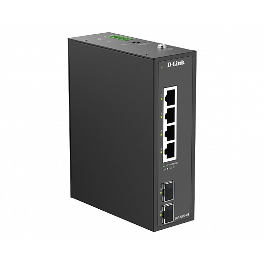 D-Link DIS-100G-06 6-Port Gigabit Industrial Unmanaged Switch with 2 x SFP Ports D-Link DIS-100G-06 6-Port Gigabit Industrial Unmanaged Switch with 2 x SFP Ports