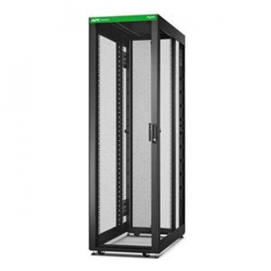 APC Easy Rack 800mm/42U/1000mm , with Roof, castors,feet and 4 Brackets, No Side panels,Bottom, black