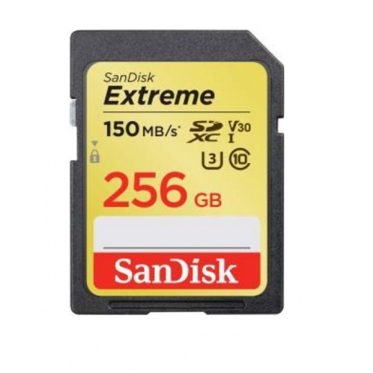 SanDisk Extreme SDXC 256GB 150MB/s V30 UHS-I U3