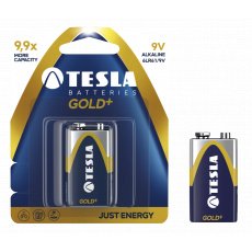 TESLA - baterie 9V GOLD+, 1ks, 6LR61 TESLA - baterie 9V GOLD+, 1ks, 6LR61