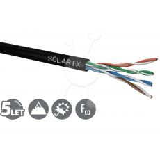 Instalační kabel Solarix CAT5E UTP PE Fca venkovní 100m/box SXKD-5E-UTP-PE