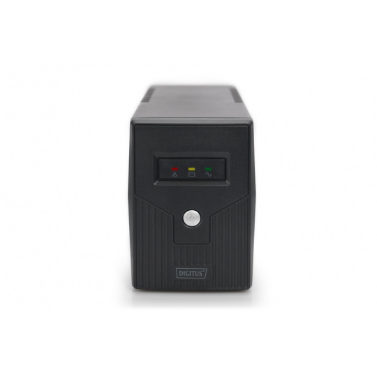 DIGITUS Professional Line-interaktivní UPS, 600VA / 360W 12V / 7Ah x1, 2x CEE 7/7, AVR, RJ-11, LED displej