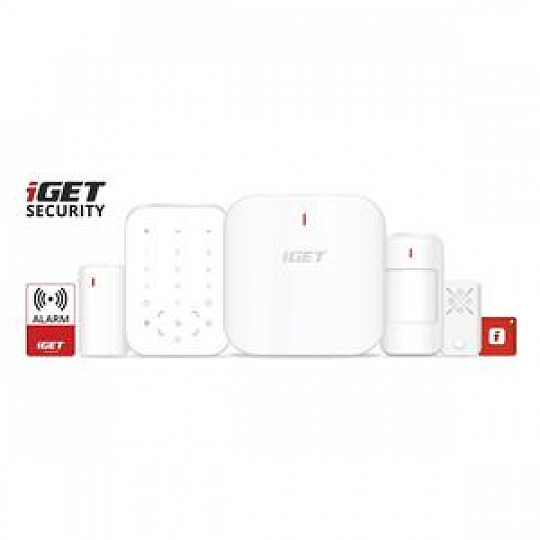 iGET SECURITY M6-4G Premium - Inteligentní bezdrátový 4G LTE/WiFi/Ethernet/GSM zabezpečovací systém s ovládáním IP kamer