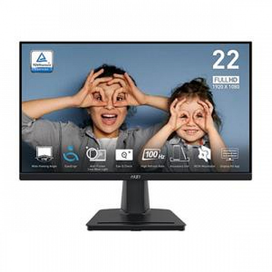 MSI monitor PRO MP225 E12VL, 21,5" VA/1920 x 1080 FHD/120Hz/1ms/HDMI/D-Sub/černá MSI monitor PRO MP225 E12VL, 21,5" VA/1920 x 1080 FHD/120Hz/1ms/HDMI/D-Sub/černá