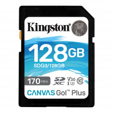 Kingston Canvas Go Plus/SDXC/128GB/170MBps/UHS-I U3 / Class 10