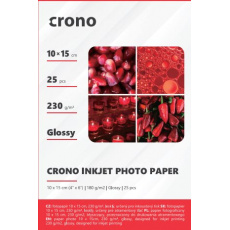 Crono PHPL1015, fotopapír lesklý, 10x15 cm, 230g, 25ks Crono PHPL1015, fotopapír lesklý, 10x15 cm, 230g, 25ks