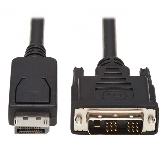 Tripplite Video kabel DisplayPort s aretací/DVI Single Link(Samec/Samec),Atibakt.Save-IT,černá, 1.8m