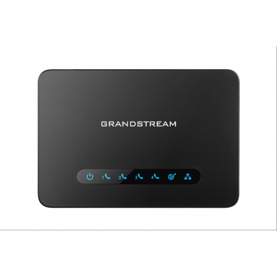 Grandstream HT814 (ATA), 4x FXS, 2 SIP profily, 1x Gbit LAN, NAT router, 3-cestná konf.