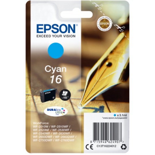 Epson Singlepack Cyan 16 DURABrite Ultra Ink