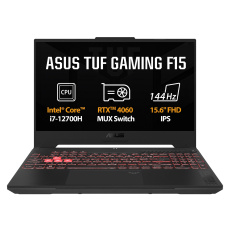 ASUS TUF Gaming F15/FX507ZV4/i7-12700H/15,6"/FHD/16GB/512GB SSD/RTX 4060/bez OS/Gray/2R ASUS TUF Gaming F15/FX507ZV4/i7-12700H/15,6"/FHD/16GB/512GB SSD/RTX 4060/bez OS/Gray/2R