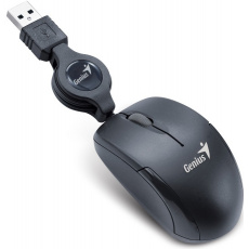 GENIUS Micro Traveler V2/Cestovní/Optická/Drátová USB/Černá