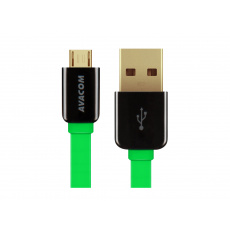 Kabel AVACOM MIC-120G USB - Micro USB, 120cm, zelená