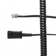 JPL BL-04+P kabel pro náhlavky s QD konektorem do RJ9 portu telefonů