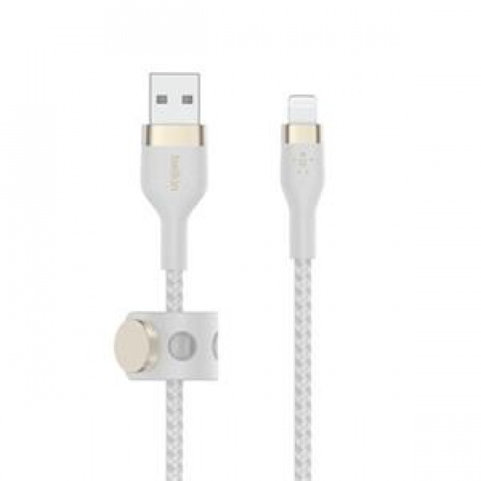 Belkin Lightning kabel, 3m, bílý - odolný PRO Flex