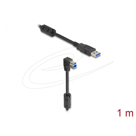 Delock USB 5 Gbps kabel Typ-A samec na Typ-B samec 90° pravoúhlý dolů 1 m