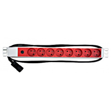 Napájecí panel PDU 19",8xČSN,1xC14,10A,1U,kabel 2m