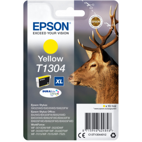 Epson Singlepack Yellow T1304 DURABrite Ultra Ink