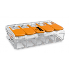 Elektro WAGO Spojovací svorka COMPACT pro všechny druhy vodičů, Max. 4 mm², 5 vodiče s páčkami Elektro WAGO Spojovací svorka COMPACT pro všechny druhy vodičů, Max. 4 mm², 5 vodiče s páčkami