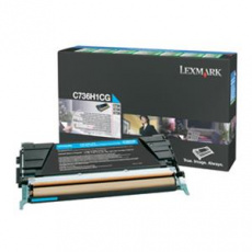 Lexmark C736, X736, X738 Cyan High Yield Return Programme Toner Cartridge (10K) Lexmark C736, X736, X738 Cyan High Yield Return Programme Toner Cartridge (10K)