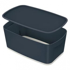 LEITZ Úložný box s víkem MyBox Cosy, velikost S, sametová šedá LEITZ Úložný box s víkem MyBox Cosy, velikost S, sametová šedá