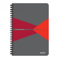 Leitz zápisník Office A5 čtverečkovaný, drátěná vazba, PP desky Leitz zápisník Office A5 čtverečkovaný, drátěná vazba, PP desky