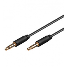 PremiumCord Jack 3.5mm 4 pinový M/M 0,5m