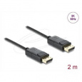 Delock Koaxiální kabel DisplayPort 8K 60 Hz s pleteným opláštěním 2 m