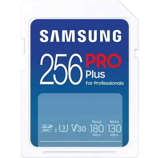 Samsung/SDXC/256GB/180MBps/USB 3.0/USB-A/Class 10/+ Adaptér/Modrá